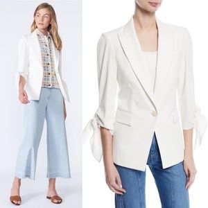 NWT Veronica Beard White Corinne Single Breasted Dickey Jacket Blazer Size 6